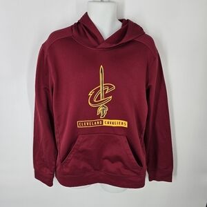 Cleveland Cavaliers NBA Hoodie Men's Large Sweatshirt Pullover Wine And Gold